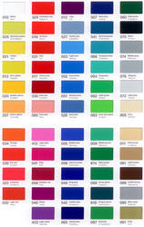 Oracal 8500 A4 colour chart